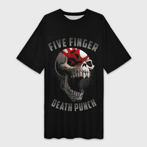 Платье-футболка 3D Five Finger Death Punch, цвет 3D печать