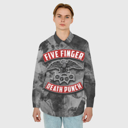 Мужская рубашка oversize 3D Five Finger Death Punch - фото 2