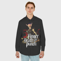 Мужская рубашка oversize 3D Five Finger Death Punch - фото 2