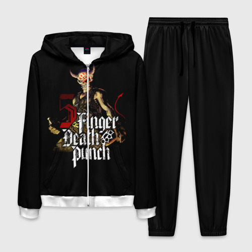 Мужской костюм 3D Five Finger Death Punch, цвет белый