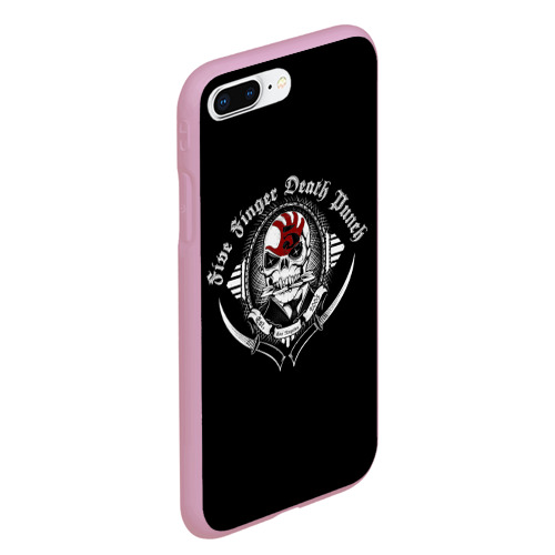 Чехол для iPhone 7Plus/8 Plus матовый Five Finger Death Punch, цвет розовый - фото 3