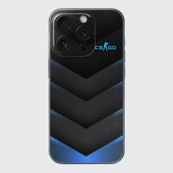 Чехол для iPhone 15 Pro силиконовый с защитой камеры Counter-Strike