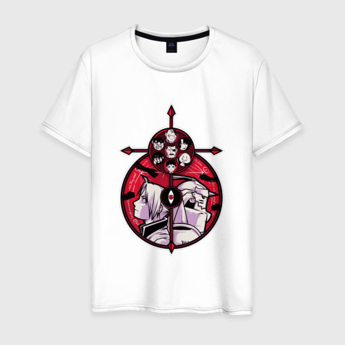 Мужская футболка хлопок Стальной алхимик | Fullmetal Alchemist (Z), цвет белый