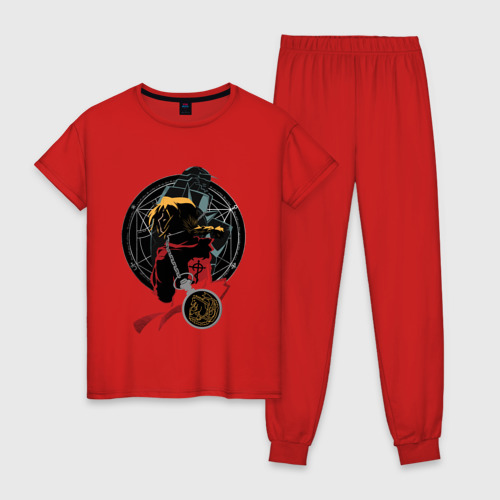 Женская пижама хлопок Стальной алхимик Fullmetal Alchemist, цвет красный