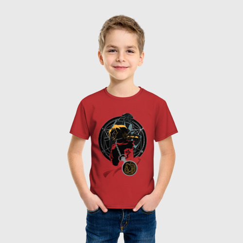 Детская футболка хлопок Стальной алхимик Fullmetal Alchemist, цвет красный - фото 3