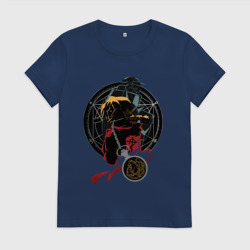 Женская футболка хлопок Стальной алхимик Fullmetal Alchemist