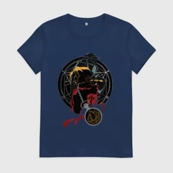 Женская футболка хлопок Стальной алхимик Fullmetal Alchemist