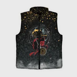 Женский жилет утепленный 3D Стальной алхимик The steel alchemist