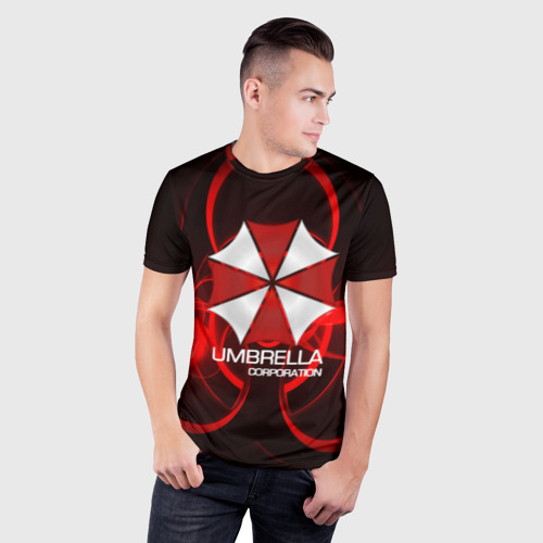 Мужская футболка 3D Slim Umbrella Corp, цвет 3D печать - фото 3