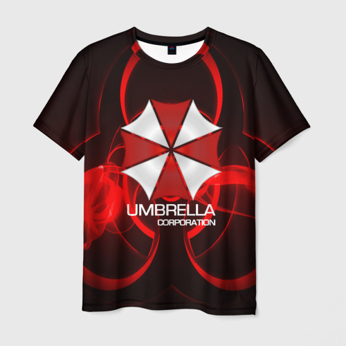 Мужская футболка 3D с принтом Umbrella Corp, вид спереди #2