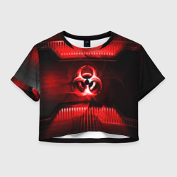 Женская футболка Crop-top 3D Biohazard