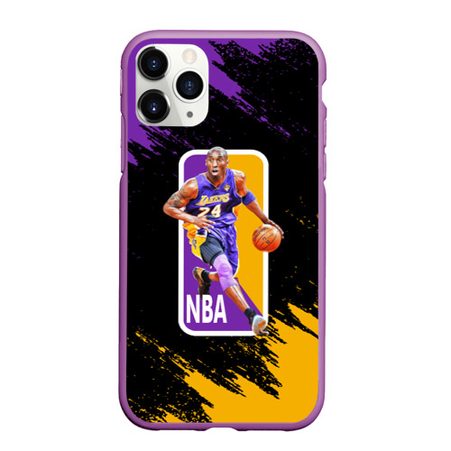 Чехол для iPhone 11 Pro Max матовый LA Kobe B, цвет фиолетовый