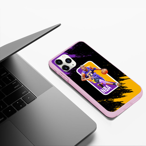 Чехол для iPhone 11 Pro Max матовый LA Kobe B, цвет розовый - фото 5