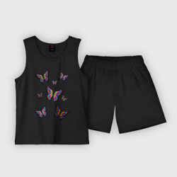 Детская пижама с шортами хлопок Бабочки