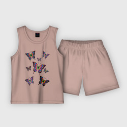 Детская пижама с шортами хлопок Бабочки