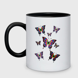 Кружка двухцветная Бабочки