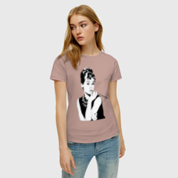Женская футболка хлопок Одри Хепбернхлопок - фото 2