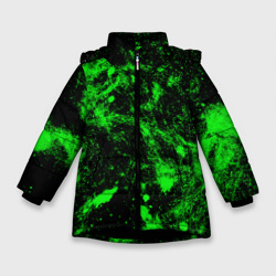 Зимняя куртка для девочек 3D Зелёная краска