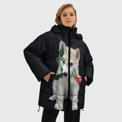 Женская зимняя куртка Oversize Щенок в подарок - фото 2
