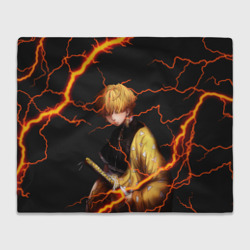 Плед 3D Kimetsu no Yaiba оранжевые молнии