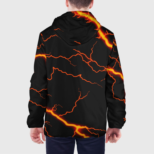 Мужская куртка 3D Kimetsu no Yaiba оранжевые молнии, цвет 3D печать - фото 5