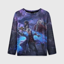 Детский лонгслив 3D Devil May Cry девил Май край