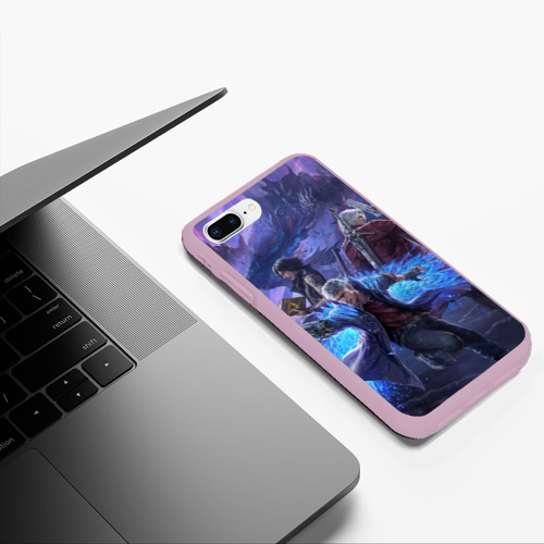 Чехол для iPhone 7Plus/8 Plus матовый Devil May Cry девил Май край, цвет розовый - фото 5