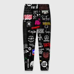 Мужские брюки 3D Логотипы рок групп pattern
