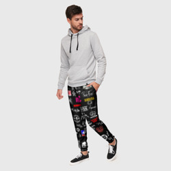 Мужские брюки 3D Логотипы рок групп pattern - фото 2