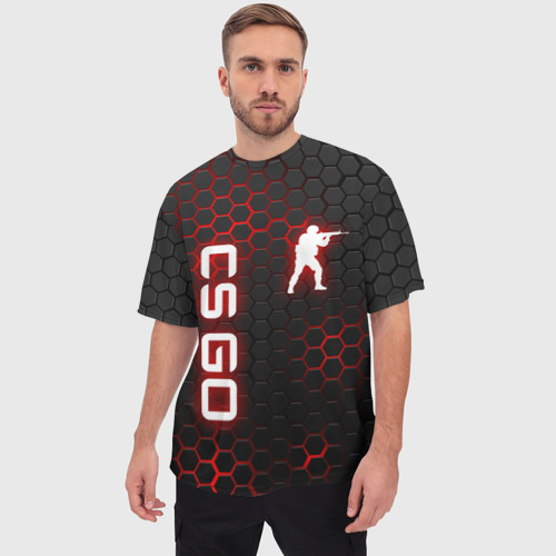 Мужская футболка oversize 3D CS GO, цвет 3D печать - фото 3