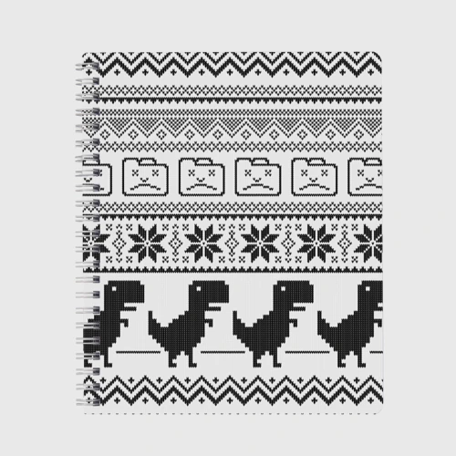 Тетрадь Свитер с T-rex'ами
