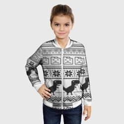 Детский бомбер 3D Свитер с T-rex'ами - фото 2