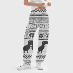 Женские джоггеры оверсайз 3D Свитер с T-rex'ами - фото 2