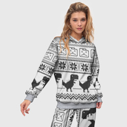 Женский костюм с толстовкой 3D Свитер с T-rex'ами - фото 2