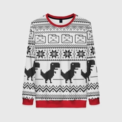 Женский свитшот 3D Свитер с T-rex'ами