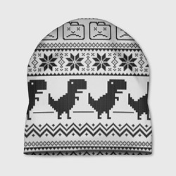 Шапка 3D Свитер с T-rex'ами