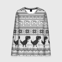 Мужской лонгслив 3D Свитер с T-rex'ами