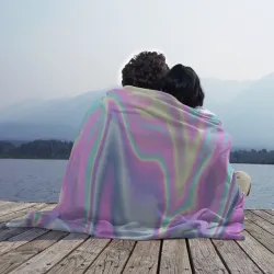 Плед 3D Vaporwave волны голографические текстура переливается - фото 2