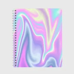 Тетрадь Vaporwave волны голографические текстура переливается
