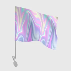 Флаг для автомобиля Vaporwave волны голографические текстура переливается