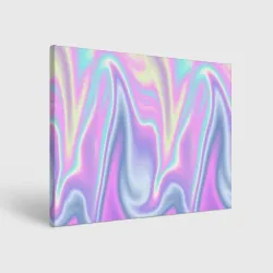 Холст прямоугольный Vaporwave волны голографические текстура переливается