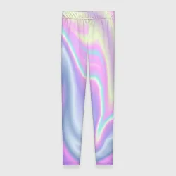 Леггинсы 3D Vaporwave волны голографические текстура переливается