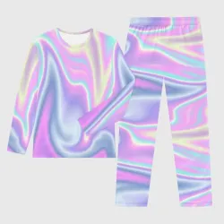 Мужской костюм для дома 3D Vaporwave волны голографические текстура переливается