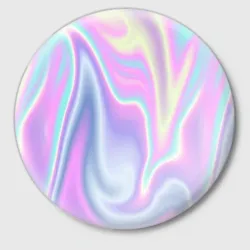 Значок Vaporwave волны голографические текстура переливается