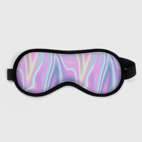 Маска для сна 3D Vaporwave волны голографические текстура переливается