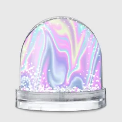 Игрушка Снежный шар Vaporwave волны голографические текстура переливается