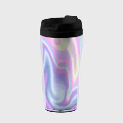 Термокружка-непроливайка Vaporwave волны голографические текстура переливается