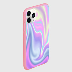 Чехол для iPhone 11 Pro Max матовый Vaporwave волны голографические текстура переливается - фото 2