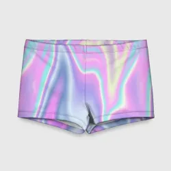 Детские купальные плавки 3D Vaporwave волны голографические текстура переливается