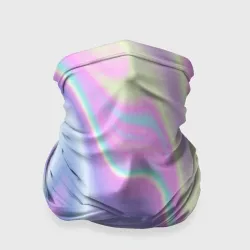 Бандана-труба 3D Vaporwave волны голографические текстура переливается